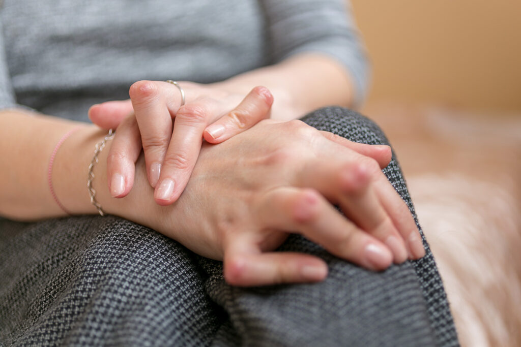 close up photo of a patient with rheumatoid arthritis