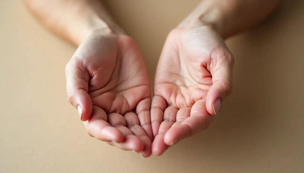 Hands outreached